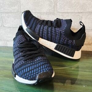 Adidas NMD R1 STLT Primeknit‎ Sneakers Blue Black Pink AC8326 Mens 8 Womens 9.5